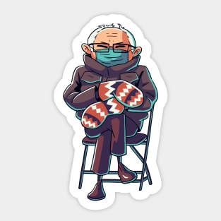 Bernie Sanders Inauguration Mittens Meme Sticker